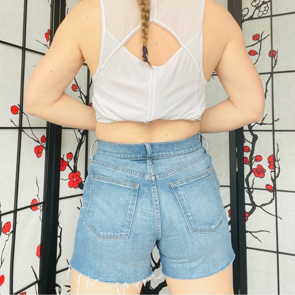 MADEWELL Extreme High Rise Button up Fly Destroyed